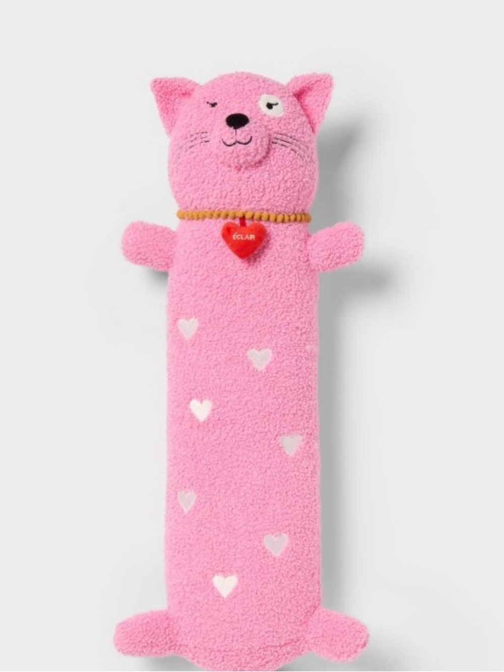 NEW Pillowfort Kitty Cat Pink Long Weighted Plush Pillow